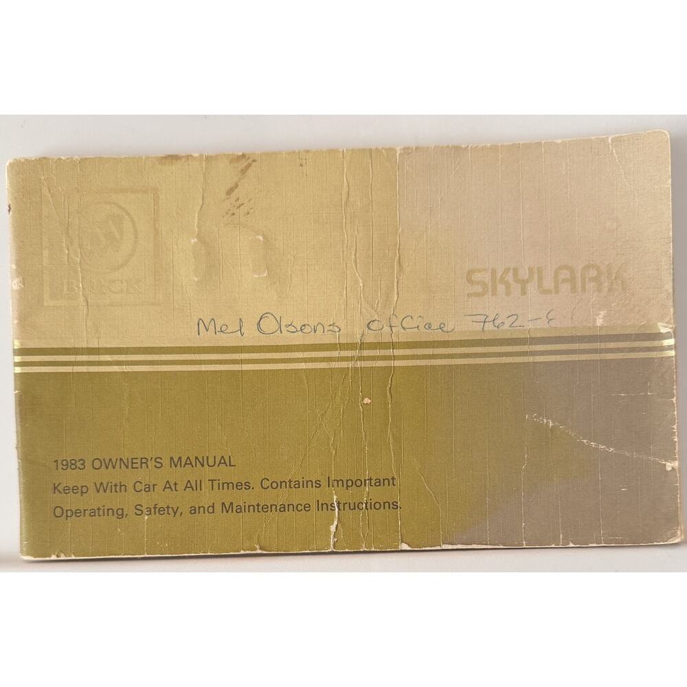 1983 Buick Skylark Owner's Manual - Skylark 25512150A